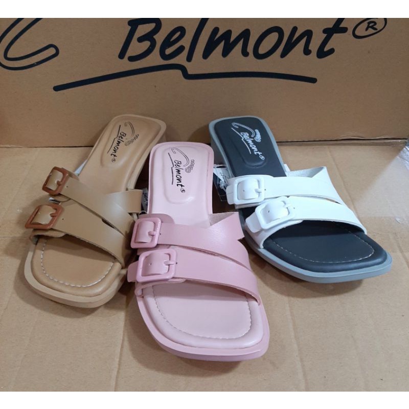 sandal wanita-sandal slip on-sandal hak 3cm-sandal belmont-tlp03.