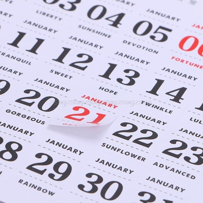 Vintage Calendar Paper Sticker (12 sheets)