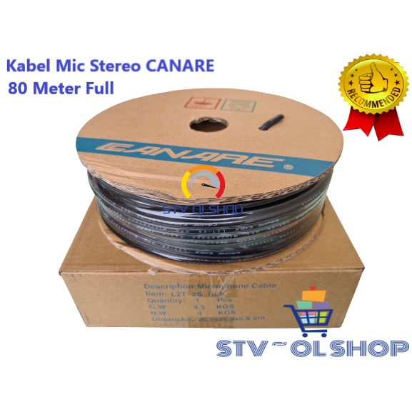 Kabel Mic Stereo Canare L2T-2S / Kabel Audio Canare Hitam