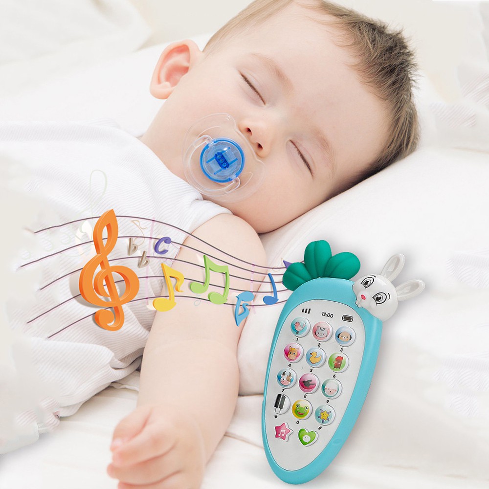 HIPPO LAND Mainan Ponsel Bayi / Mainan Handphonebayi /Telepon Pendidikan Awal dengan Lampu Musik 75