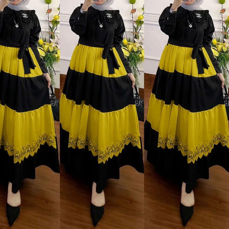 Banyak Dipakai.. Gamis Terbaru 2022 Baju Lebaran Asmiranda Maxy Long Dress Jumbo Gamis Mewah Elegan 