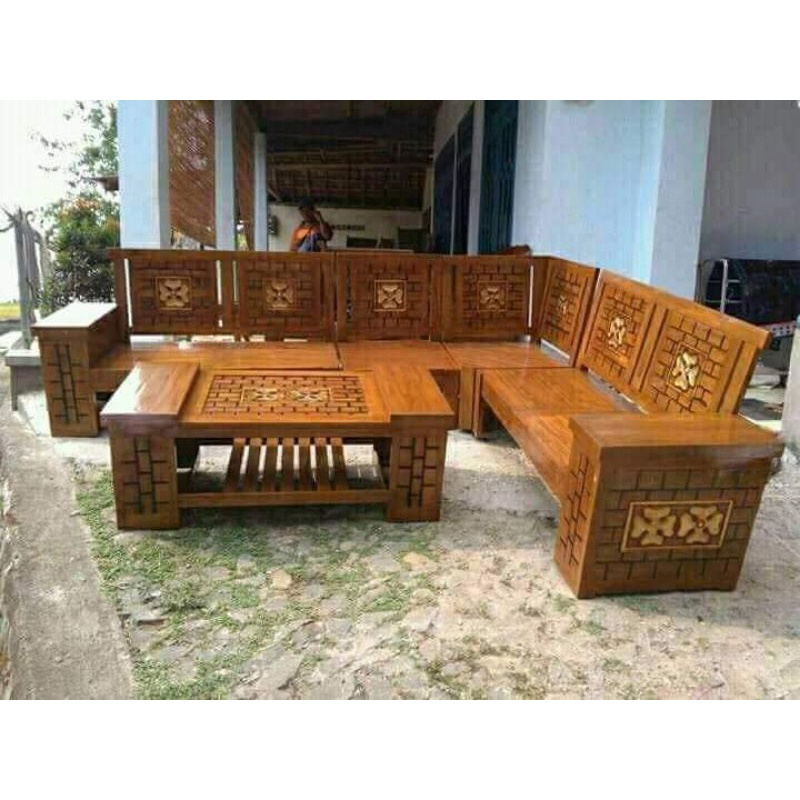 Furniture kursi sofa tamu model sudut BOX / bantal sofa / model kursi ruang tamu sempit / model kursi kayu untuk ruang tamu / kursi tamu minimalis / sofa minimalis / kursi kayu ruang tamu / kursi sofa ruang tamu terlaris