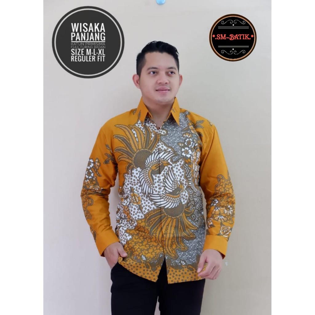 WISAKA SM KEMEJA BATIK PRIA SOLO LENGAN PANJANG LAPIS FURING ATASAN BATIK PREMIUM MODERN KATUN HALUS SAMUDRA WARNA WISAKA SOGAN WICAKSONO ABSTRAK  BYANTARA BIMA IJO NARAYA HARYONO PARANG TRUNTUM KEMBANG ABANG AKAR MERAH BANGAU MELON ADIWIJAYA SEKAR KOKO