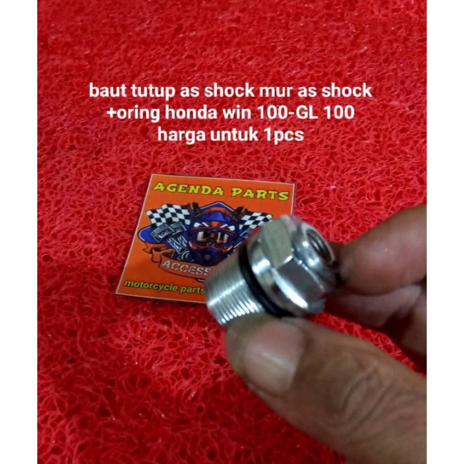 baut tutup as shock mur as shock +oring honda win 100-GL 100 harga untuk 1pcs