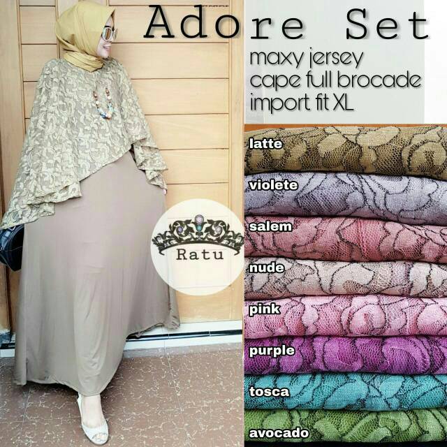 Gamis brokat cape adore