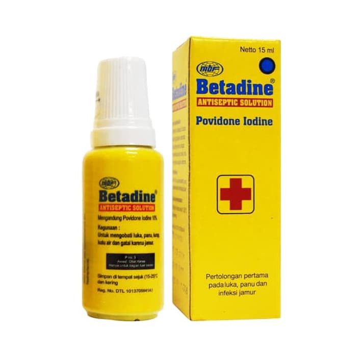 BETADINE SOL 15ML OBAT MERAH ANTISEPTIK LUKA POVIDONE IODINE