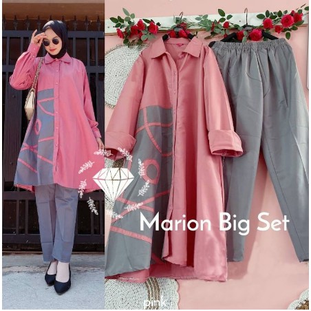 Baju Setelan Wanita Dewasa tunik Kekinian Terbaru 2021 STELAN MARION FASHION MUSLIM TERBARU MURAH