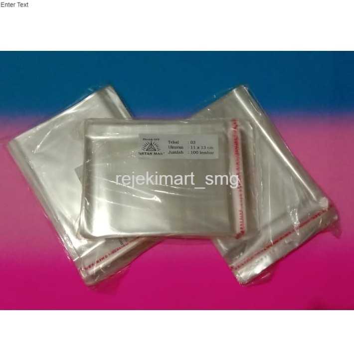 

SIAP KIRIM!!! Plastik OPP 11x13 cm Seal/Lem 1000 lembar