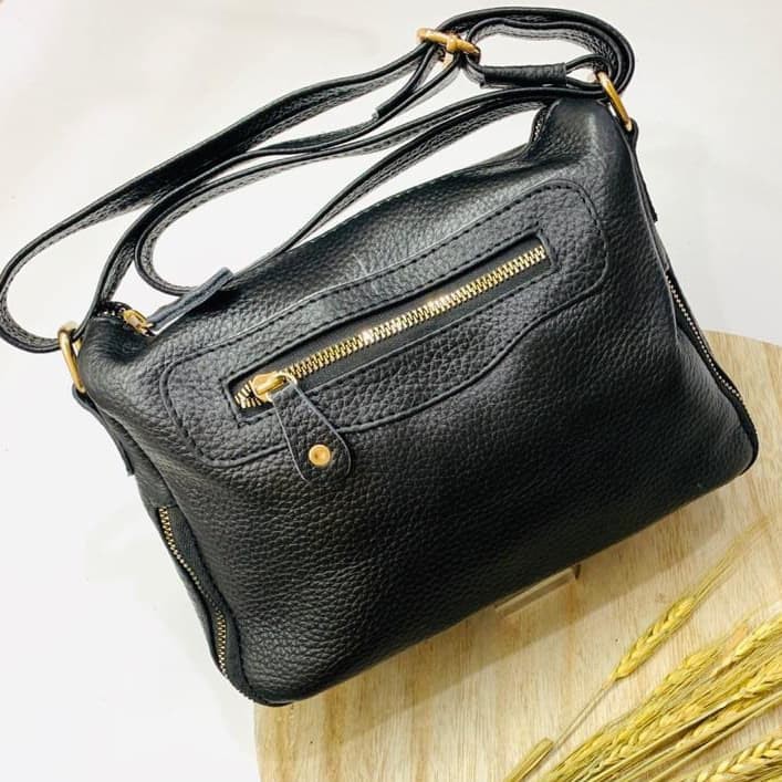 Tas Selempang Slingbag Wanita Papirut Tas Kulit Asli Garut Premium Ukuran S F08