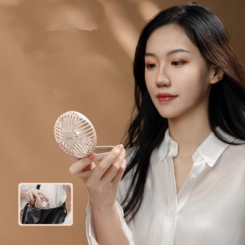 Sothing Cermin Lipat Make Up Mirror LED Light with Fan - DSHJ-S-1910 - White