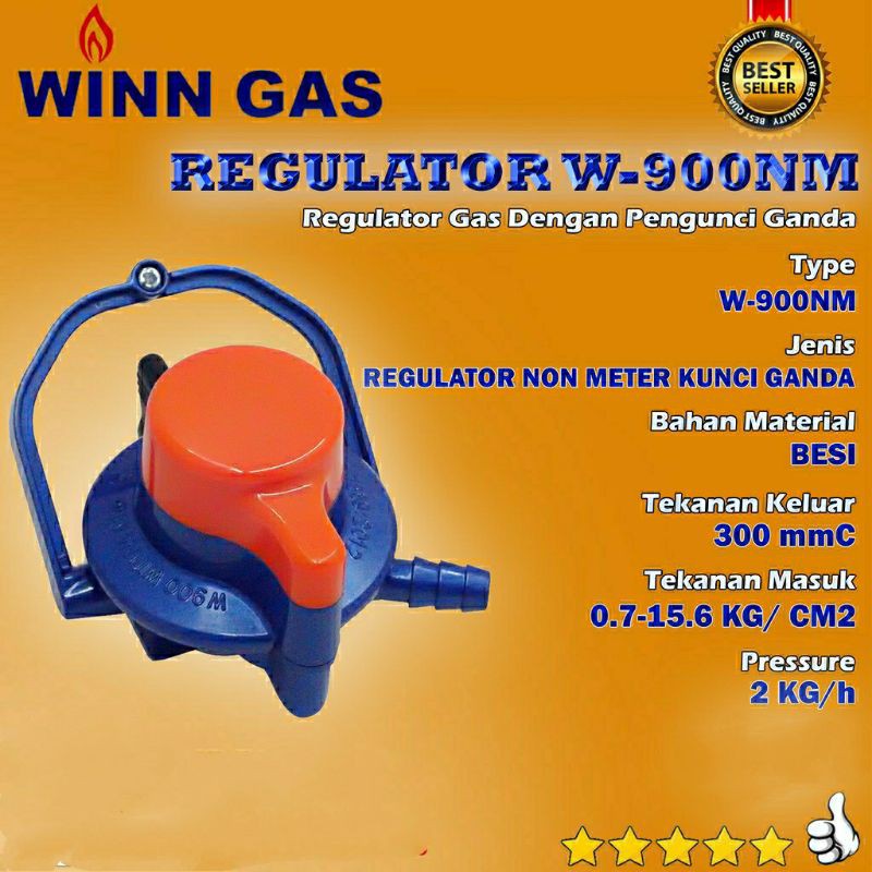 REGULATOR NON METER DOUBLE LOCK SYSTEM WINN GAS W 900 NM