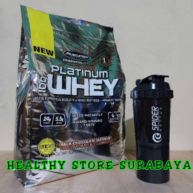 MUSCLETECH PLATINUM WHEY 10 LBS SUSU FITNESS WHEY PROTEIN ISOLATE WPI BLEND 10LB ON SURABAYA GYM WGS
