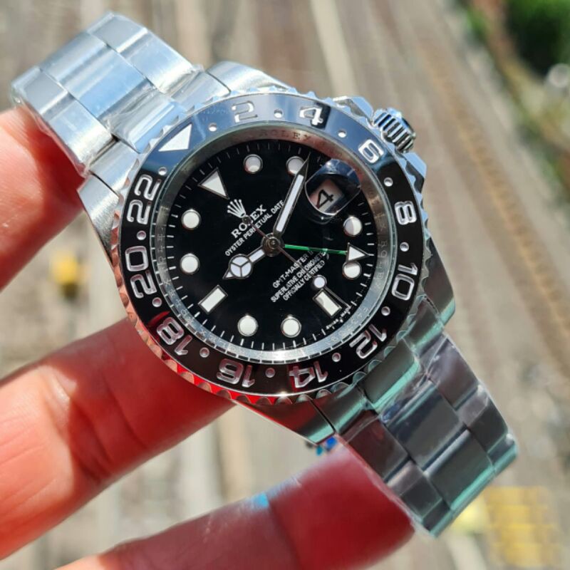 JAM TANGAN ROLEX GMT MASTER AUTOMATIC STAINLESS