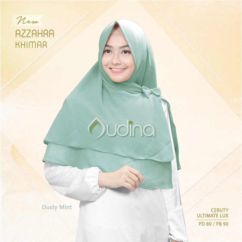 NEW Azzahra Khimar Syari ori Audina Hijab/Bergo/Jilbab Instan Pet Antem Ceruti