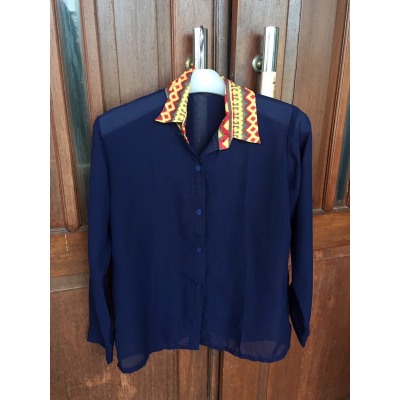 preloved blouse navy
