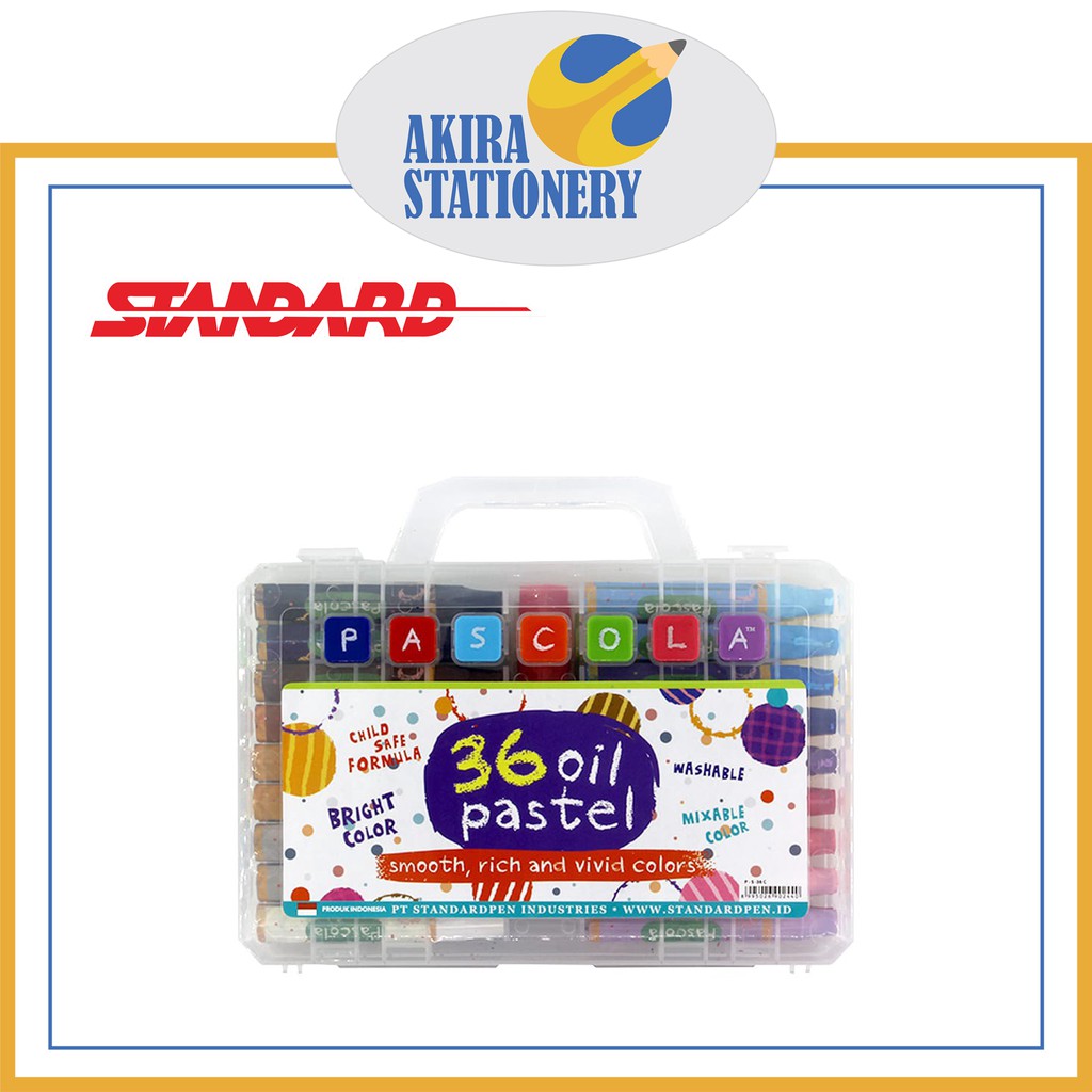 

Krayon STANDARD PASCOLA 36 w / Oil Pastel Crayon 36 Colours SET ( 36 Warna )