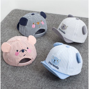 Topi bayi / topi baseball anak import motif beruang your smile