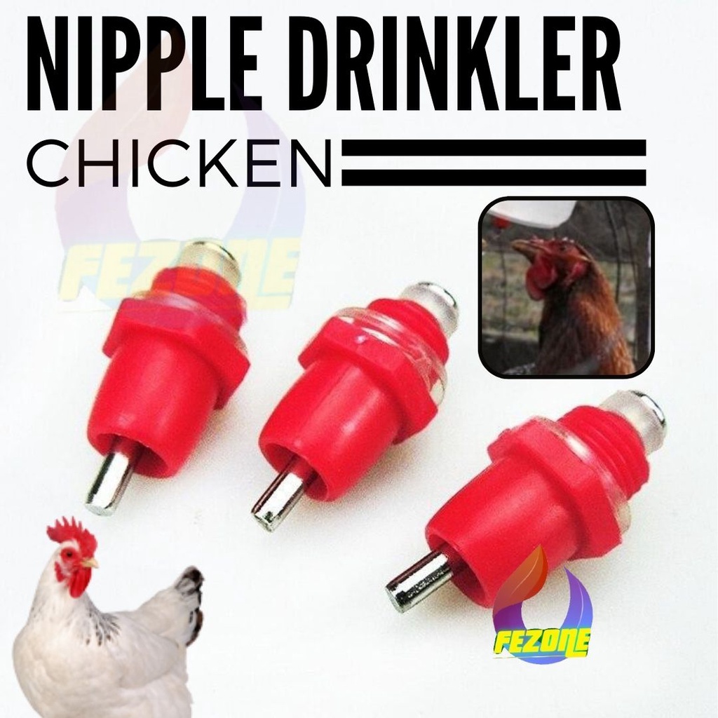 Niple Ayam - Nipe Ayam Ball Chicken Waterer Nipple Drinkers NIPPLE NIPEL AYAM  FEZONE