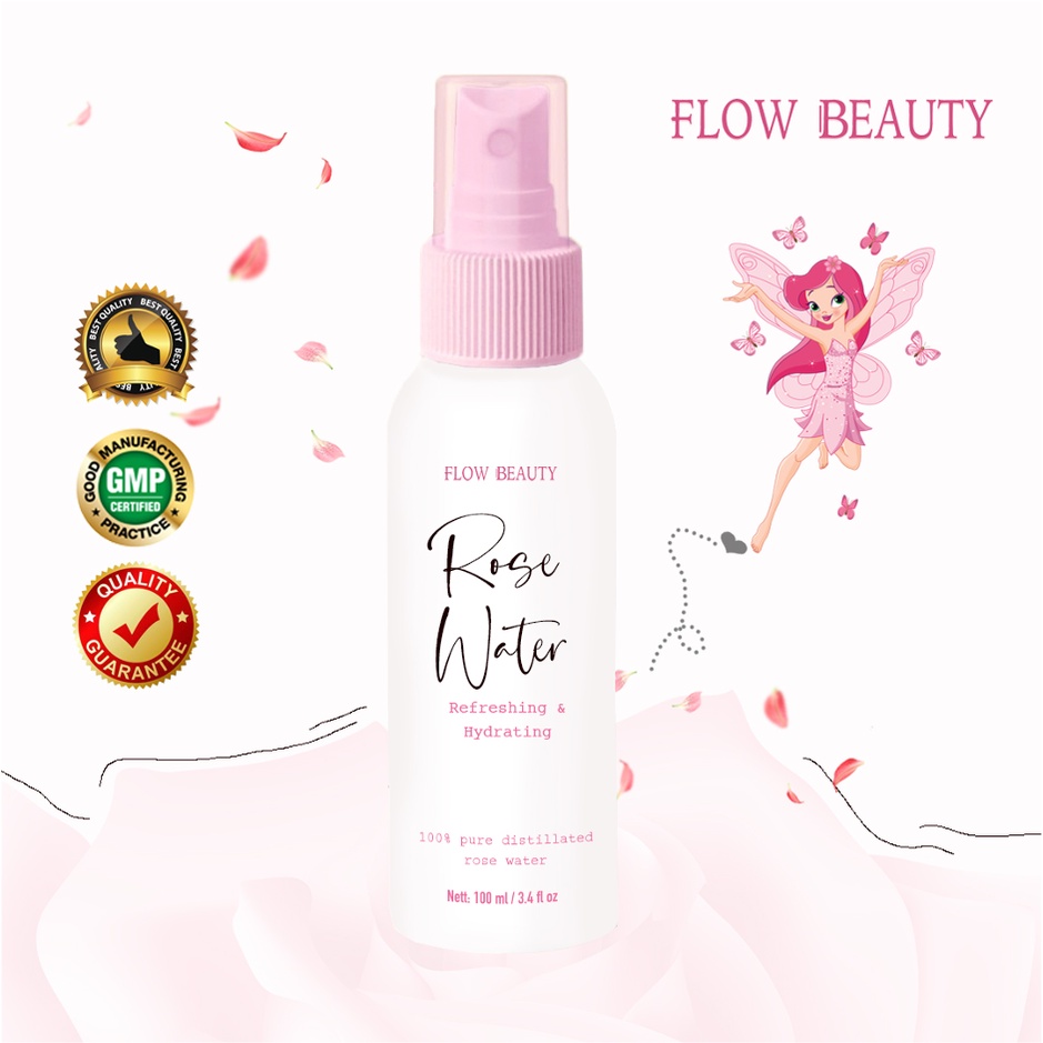 Flowgreen Rose Water Air Mawar Organic Spray 100 ml