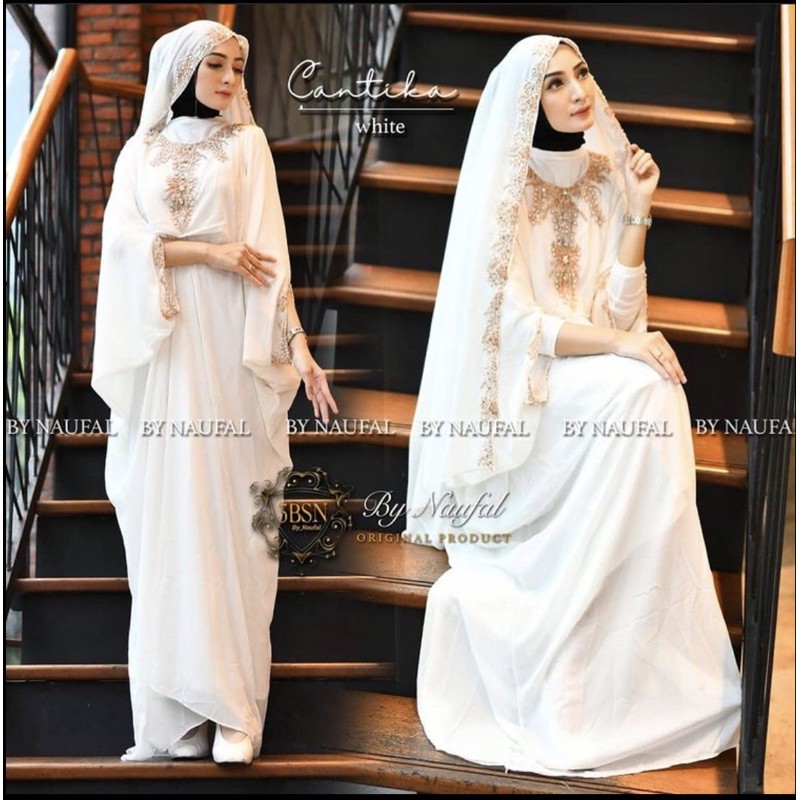 Gamis Putih | Kaftan Putih | Gamis Kaftan Putih | Kaftan Lebaran