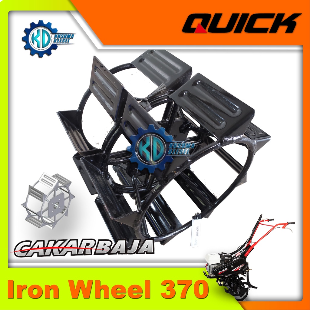 Roda besi 370 Cakar Baja - Roda besi kecil ukuran 370 - Roda besi kecil Cultivator -  ORIGINAL - QUI