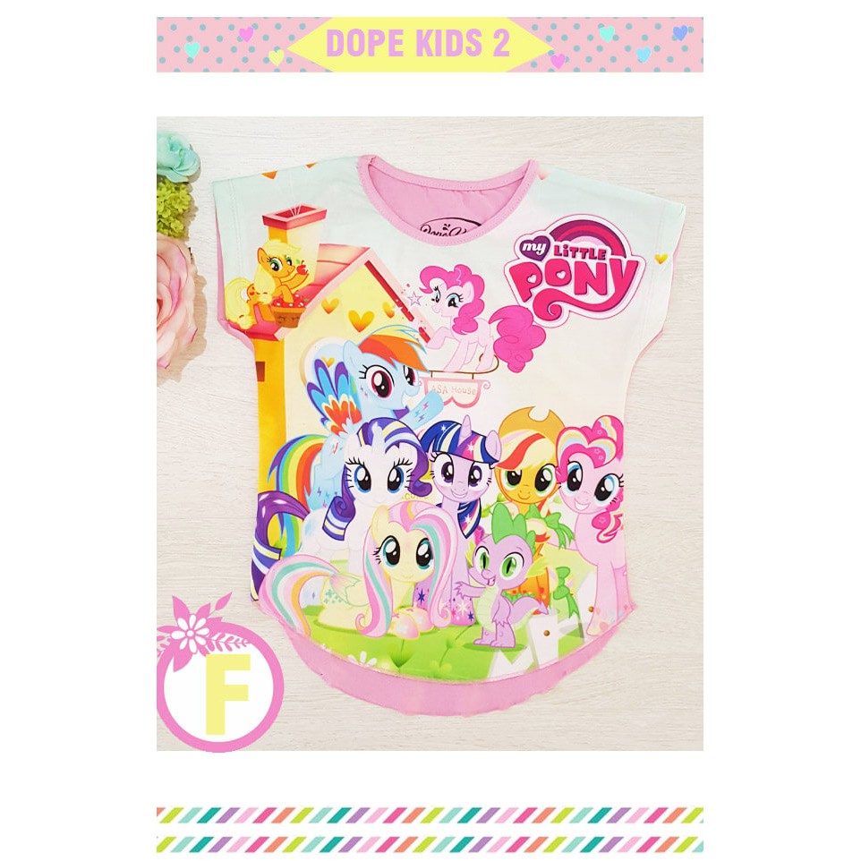 Baju Anak Dope Kids Dp 2 -E Teen My Little Pony Pink Tee