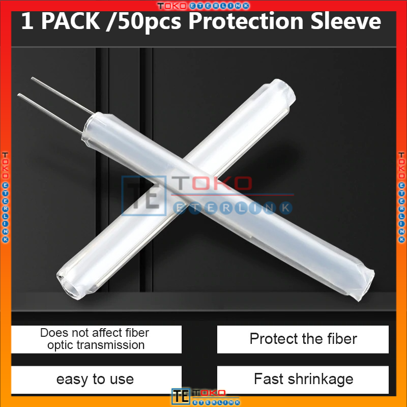 1 Pack /50 pcs Protection Sleeve Besar 2 Kawat Dropcore Fiber Optik-2