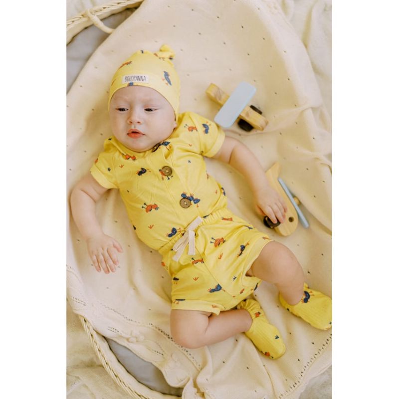 Bohopanna Bohobaby Bae Set Bae Girl The Overtee 0-2Y Baju Bayi Baju Tidur Bayi Piyama Bayi Setelan Bayi