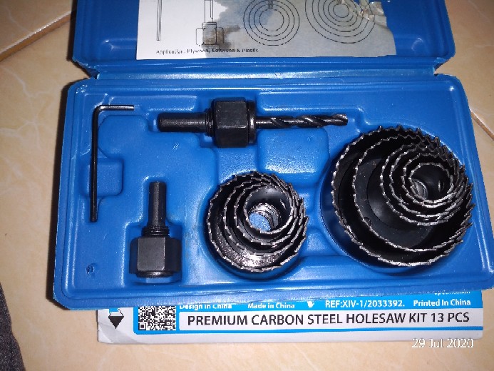 Holesaw Kit 13 Pcs Holesaw Set Mata Bor Kayu