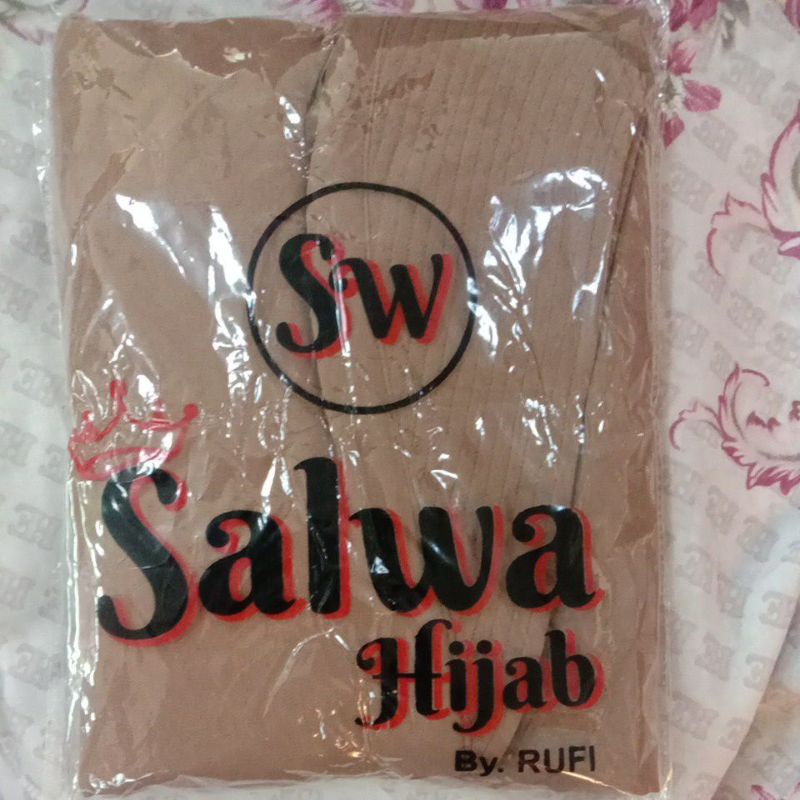 TERBARU!! KHIMAR 2LAYER BERSWAROSKY CHANEL-Coklat mocaa tua