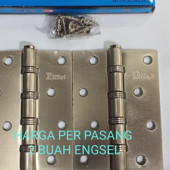➻ Engsel pintu 5 inchi 5" 12,5 cm warna silver ○