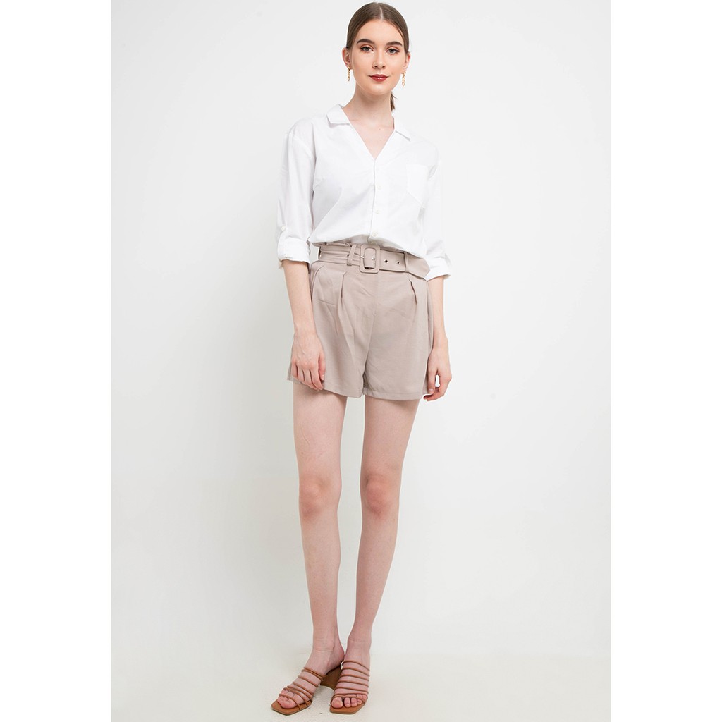 LLACES Clothing - Blouse Wanita - Classic Shirt - White