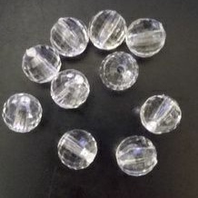 Mote akrilik bulat lampion bening 1pon