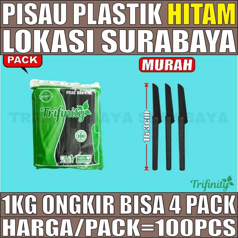 Pisau Plastik hitam PerPack Pisau Kue Pisau Buah Pisau Murah surabaya