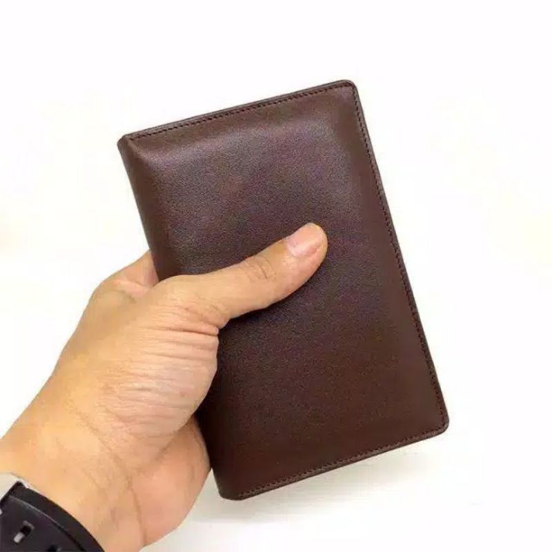 Dompet Kulit Pria 3/4 100% ORIGINAL Kulit Asli Tanpa Slot Tengah
