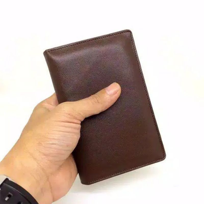 Dompet Kulit Pria ORIGINAL Lipat 3 Kulit Asli Garut 3/4 Tanpa Slot Tengah