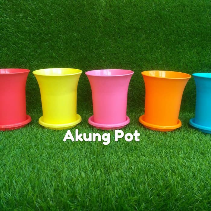 Terbaik Pot 12 Warna warni NKT Sanse Plus Tatakan - Merah Limited