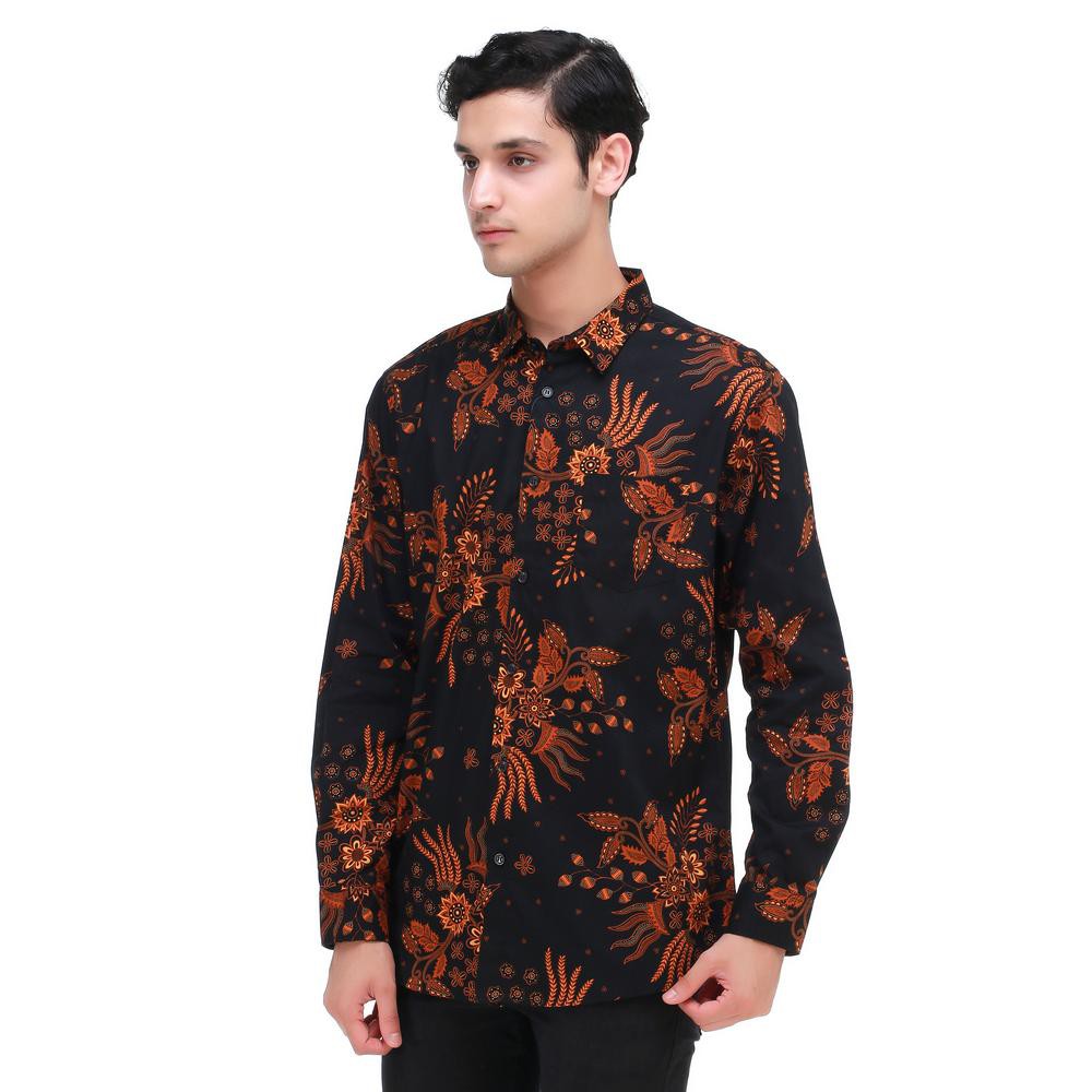 M231 Kemeja Pria  Batik  Cotton Rich Lengan  Panjang  Warna  