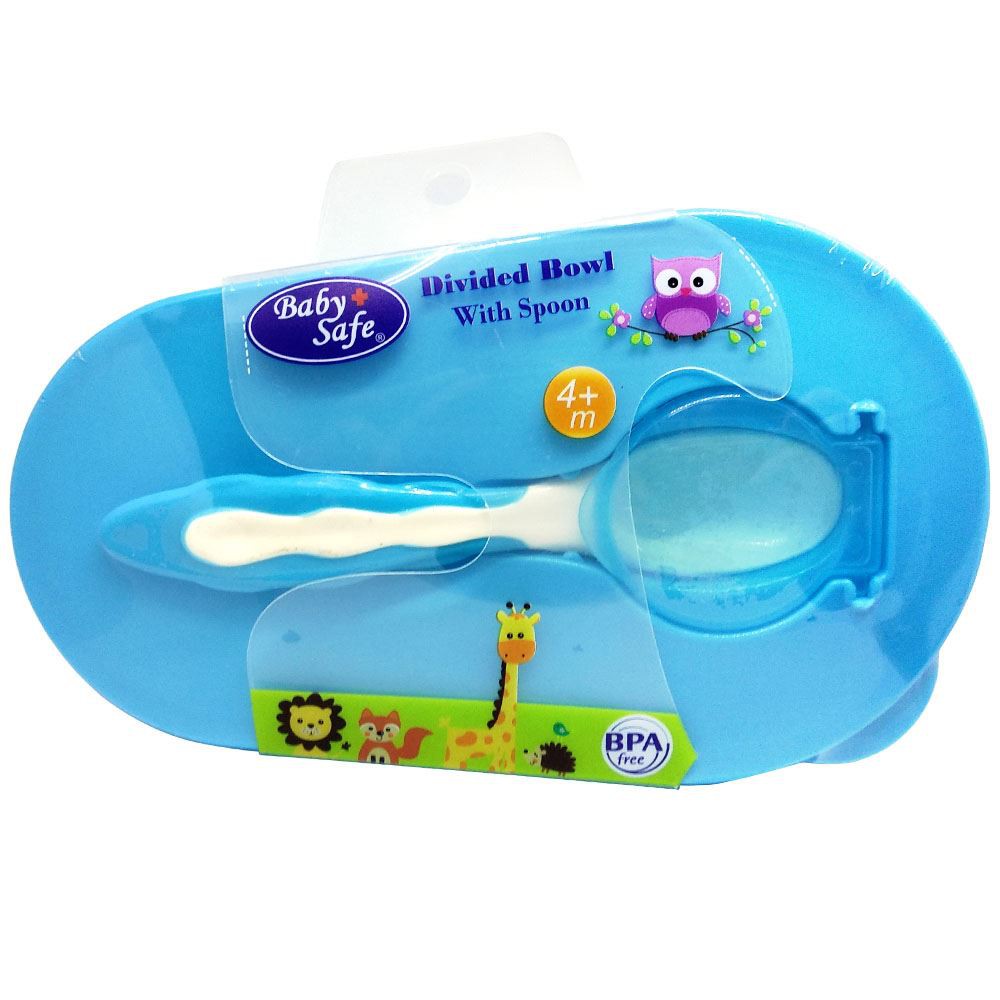 Baby Safe Divided Bowl with Spoon Mangkok Tempat Bekal Makan Bayi AP010