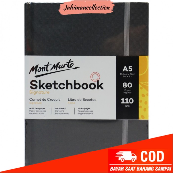 

✨ BISA COD ✨ MONT MARTE HARDBOUND SKETCH BOOK 110GSM - A5