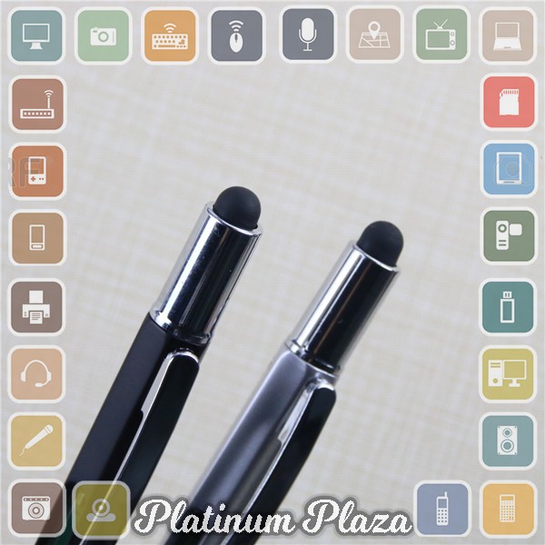 Pena Multifungsi Plastik Stylus + Penggaris + Level + Obeng - Silver`90S0Y6-