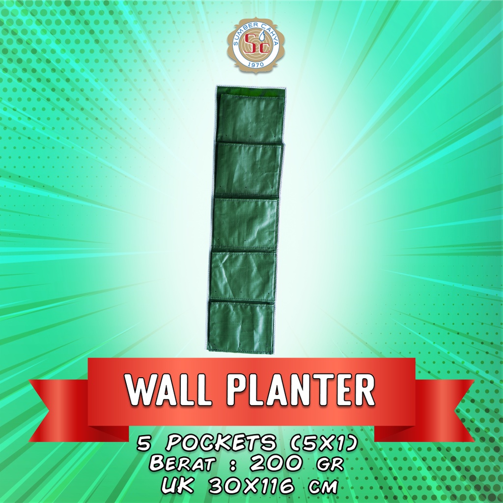 Pot Dinding (Vertical) Wall Planter Bag 5 Kantong