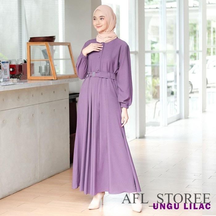 

GAMIS MONNA BELT BUSUI BUMIL DRESS MOSCREPE-AFL