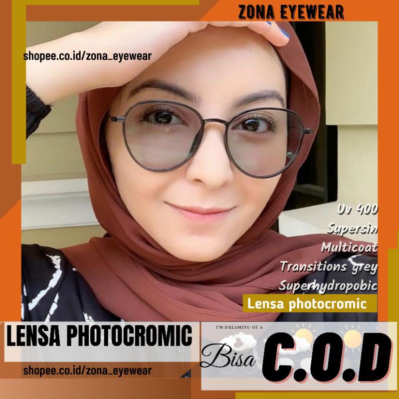 2190" FRAME KACAMATA ANTI RADIASI + LENSA KODE AL2190 2190 MINUS PHOTOCHROMIC