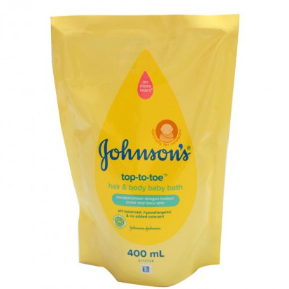 sabun johnsons baby hair &amp; body TOP-TO-TOE &amp; MILK+ RICE 400ml