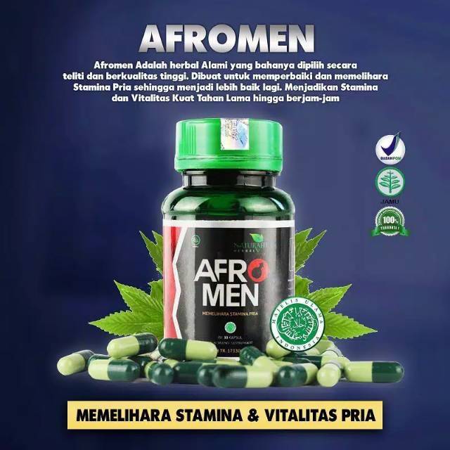 (TERBARU) AFROMEN - OBAT BPOM PEMBES-AR VITALITAS PRIA SUPLEMEN HERBAL BEST QUALITY HALAL