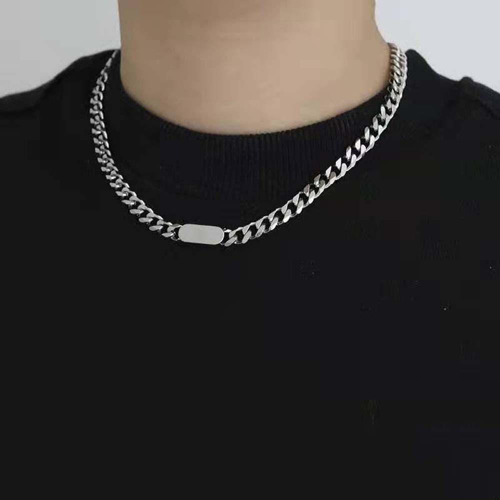 Mxbeauty Pria Link Gelang Punk Hip Pop Pesona Geometris Rantai Logam Dapat Disesuaikan Gaya Korea