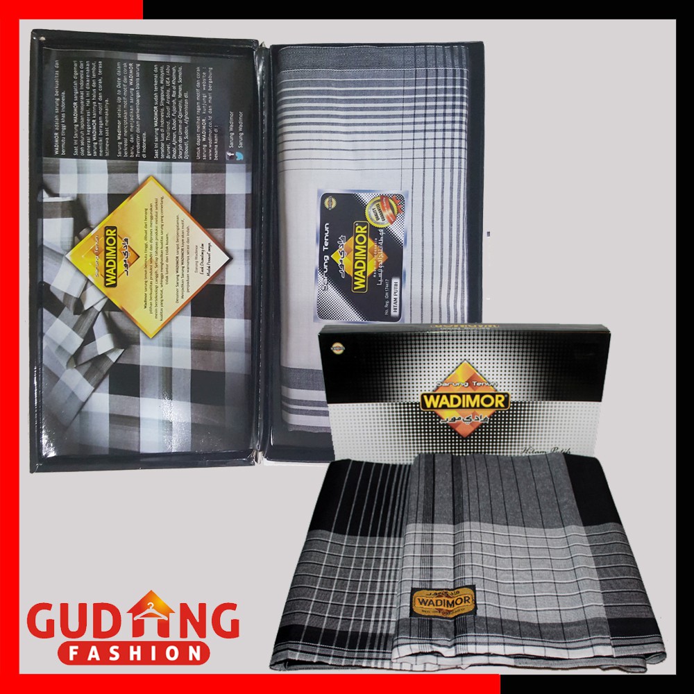 Sarung Tenun Muslim Motif Hitam Putih (COMB)