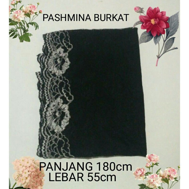COD Pashmina Brukat Renda/Hijab Akad Nikah-3