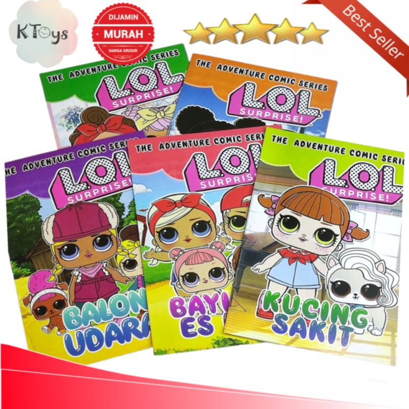 buku komik LOL bermacam macam cerita yang lucu dan menghibur menemani anak sebelum tidur